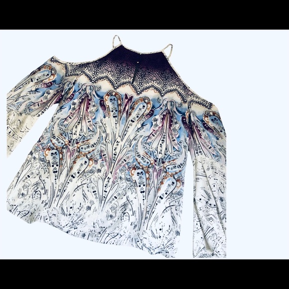 WHBM “Tasha” cold shoulder blouse - Picture 11 of 16